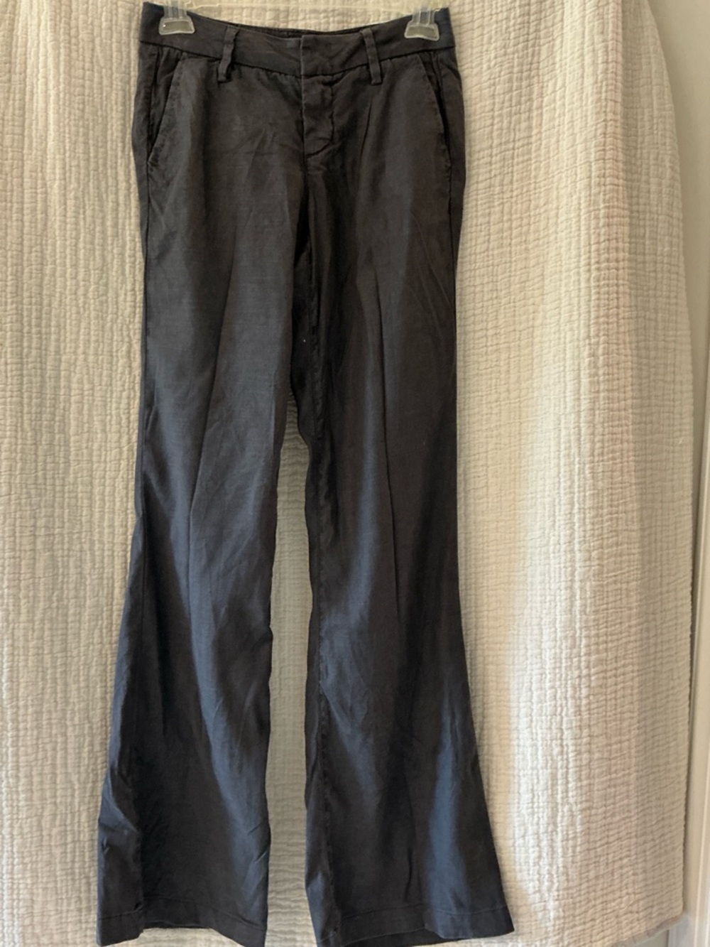 Level 99 Factory Newport Wide Leg Pants Linen Blend Gray Size 25 Trouser